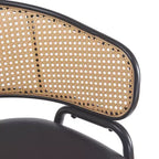 Christopher Knight Home Astrid Sgabelli da bar imbottiti in ecopelle e rattan contemporanei (set da 2)