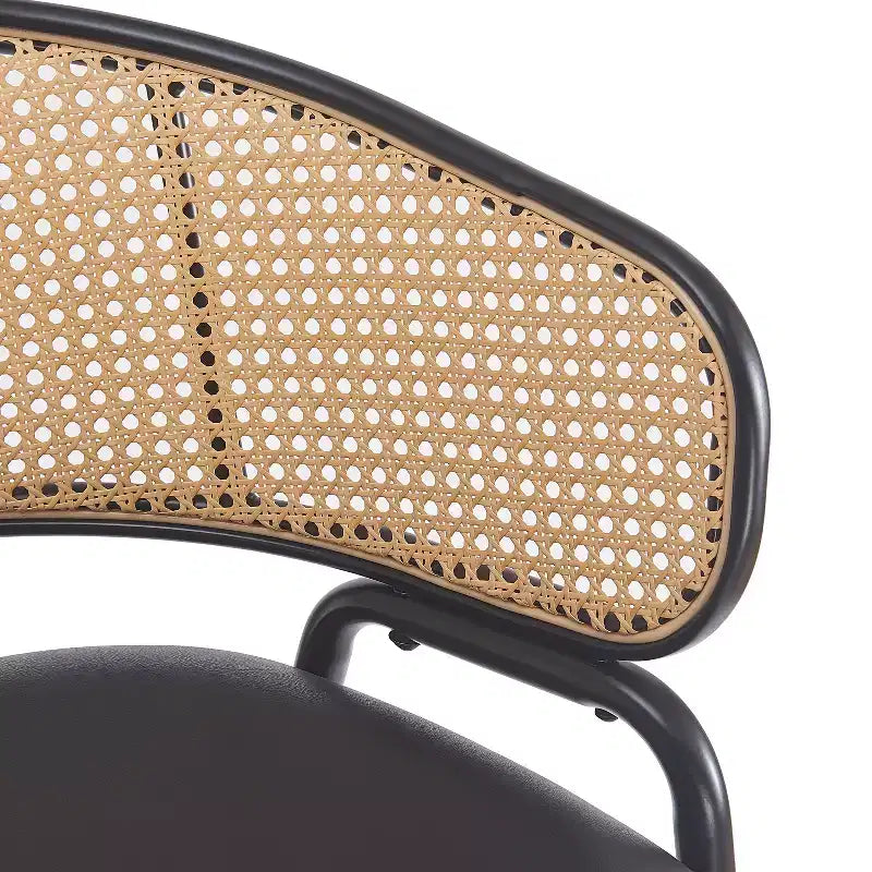 Christopher Knight Home Astrid Sgabelli da bar imbottiti in ecopelle e rattan contemporanei (set da 2)