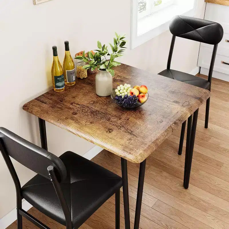 Set da pranzo CuisinSmart per 4 persone, tavolo da cucina con sedie imbottite per cucina e piccoli spazi