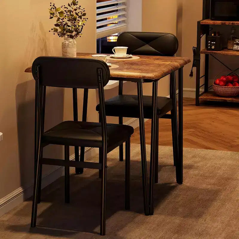 Set da pranzo CuisinSmart per 4 persone, tavolo da cucina con sedie imbottite per cucina e piccoli spazi