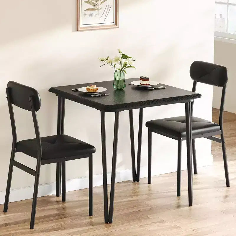 Set da pranzo CuisinSmart per 4 persone, tavolo da cucina con sedie imbottite per cucina e piccoli spazi