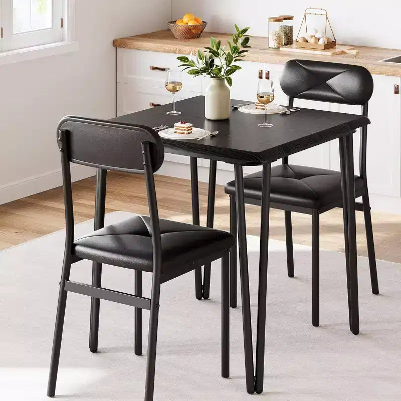 CuisinSmart Dining Table Set for 4, Kitchen Table with Upholstered Chairs for Kitchen Room and Small Spaces