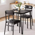 CuisinSmart Dining Table Set for 4, Kitchen Table with Upholstered Chairs for Kitchen Room and Small Spaces
