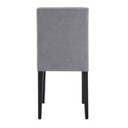 Set di 4 sedie da pranzo senza braccioli con sedile imbottito, nero/grigio chiaro - Modernluxe