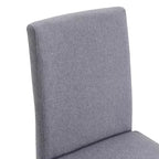 Set di 4 sedie da pranzo senza braccioli con sedile imbottito, nero/grigio chiaro - Modernluxe