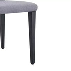 Set di 4 sedie da pranzo senza braccioli con sedile imbottito, nero/grigio chiaro - Modernluxe
