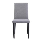 Set di 4 sedie da pranzo senza braccioli con sedile imbottito, nero/grigio chiaro - Modernluxe