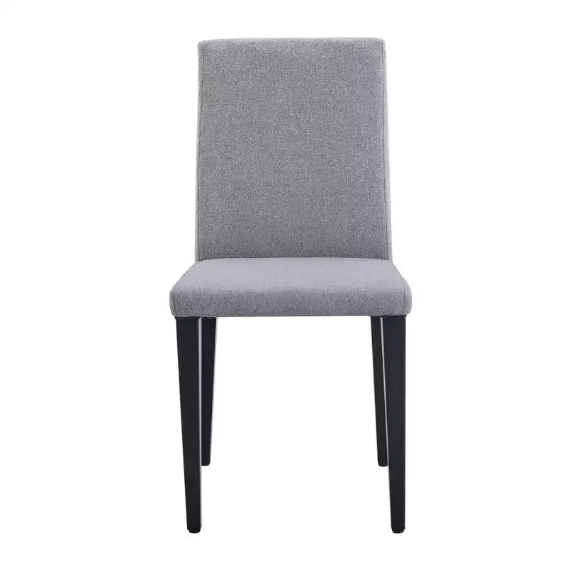 Set di 4 sedie da pranzo senza braccioli con sedile imbottito, nero/grigio chiaro - Modernluxe