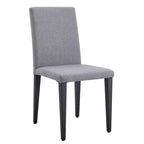 Set di 4 sedie da pranzo senza braccioli con sedile imbottito, nero/grigio chiaro - Modernluxe