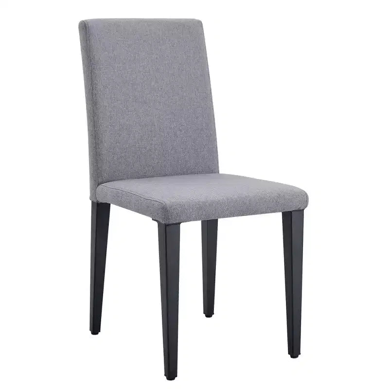 Set di 4 sedie da pranzo senza braccioli con sedile imbottito, nero/grigio chiaro - Modernluxe