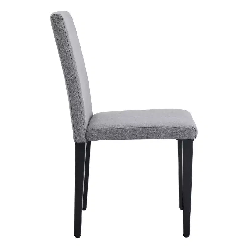 Set di 4 sedie da pranzo senza braccioli con sedile imbottito, nero/grigio chiaro - Modernluxe