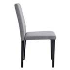 Set di 4 sedie da pranzo senza braccioli con sedile imbottito, nero/grigio chiaro - Modernluxe