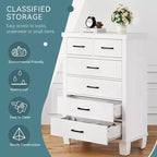Comò per Camera da Letto con 6 Cassetti, Cassettiera Alta 45 con Spazio Contenitivo, Cassettiera Grande per Armadio, Mobile Contenitore in Legno per Ingresso