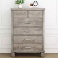 Dresser for Bedroom with 6 Drawers, 45 Tall Chests of Drawers w/Storage, Large Drawer Dresser for Closet, Wooden Storage Cabinet for Entryway
