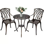Acekool 47 Round Dining Table for 4-6 - Wooden Family Kitchen Table with Adjustable Feet