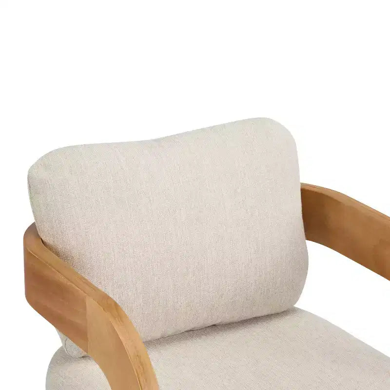 Okak Sedie da Pranzo Moderne con Schienale Imbottito Set da 2, Struttura in Legno Massello, Poltroncine in Tessuto per Soggiorno/Sala da Pranzo