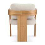 Okak Sedie da Pranzo Moderne con Schienale Imbottito Set da 2, Struttura in Legno Massello, Poltroncine in Tessuto per Soggiorno/Sala da Pranzo