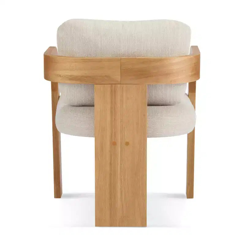 Okak Sedie da Pranzo Moderne con Schienale Imbottito Set da 2, Struttura in Legno Massello, Poltroncine in Tessuto per Soggiorno/Sala da Pranzo