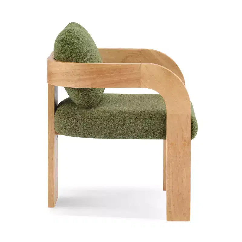 Okak Sedie da Pranzo Moderne con Schienale Imbottito Set da 2, Struttura in Legno Massello, Poltroncine in Tessuto per Soggiorno/Sala da Pranzo