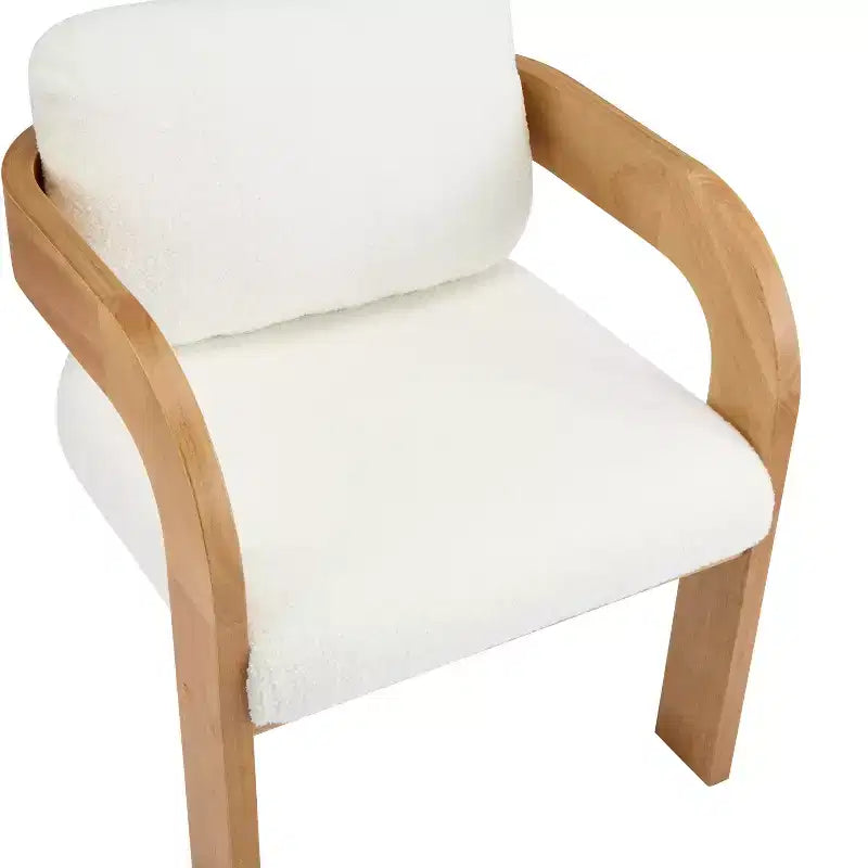 Okak Sedie da Pranzo Moderne con Schienale Imbottito Set da 2, Struttura in Legno Massello, Poltroncine in Tessuto per Soggiorno/Sala da Pranzo