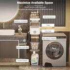 Mobiletto salvaspazio ultra sottile per bagno - Organizzatore stretto con ruote per lavanderia/cucina/ufficio, pronto all'uso