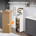 Mobiletto salvaspazio ultra sottile per bagno - Organizzatore stretto con ruote per lavanderia/cucina/ufficio, pronto all'uso