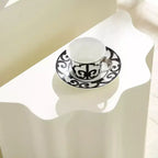Set di tavolini d'appoggio moderni Alice in fibra di vetro a 2 pezzi GDFStudio