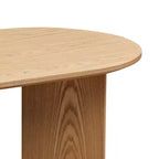 Okak 39L Tavolino da caffè moderno ovale, Tavolino da salotto piccolo con base a piedistallo robusta, Dimensioni salvaspazio per appartamento per soggiorno e camera da letto