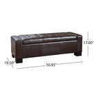 Panca Pouf Contenitore Imbottita Capitonnè Contemporanea Nadia Christopher Knight Home