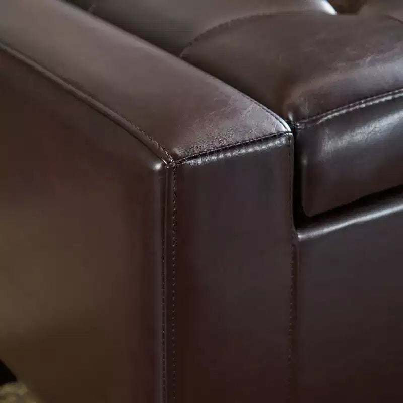 Panca Pouf Contenitore Imbottita Capitonnè Contemporanea Nadia Christopher Knight Home