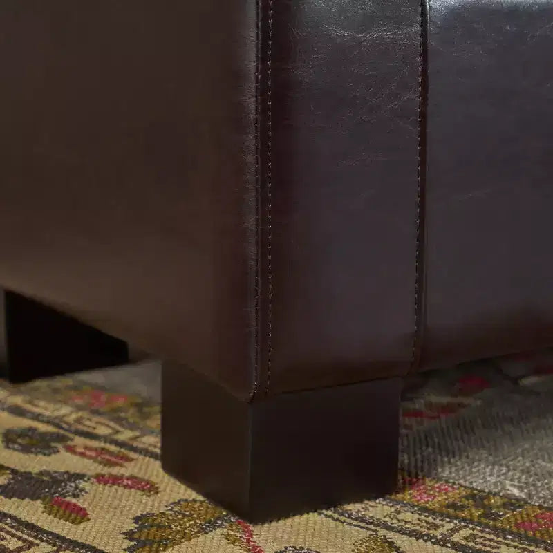 Panca Pouf Contenitore Imbottita Capitonnè Contemporanea Nadia Christopher Knight Home
