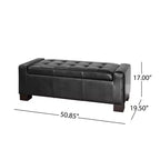 Panca Pouf Contenitore Imbottita Capitonnè Contemporanea Nadia Christopher Knight Home