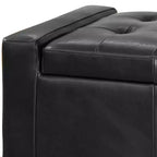 Panca Pouf Contenitore Imbottita Capitonnè Contemporanea Nadia Christopher Knight Home
