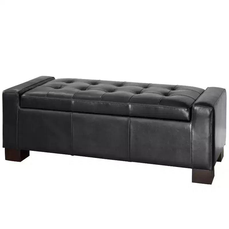 Panca Pouf Contenitore Imbottita Capitonnè Contemporanea Nadia Christopher Knight Home