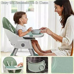 Sedia per l'Allattamento Dondolo Portatile 6 in 1 Karl Home, Seggiolone Sedia da Pranzo per Neonati, Grigia