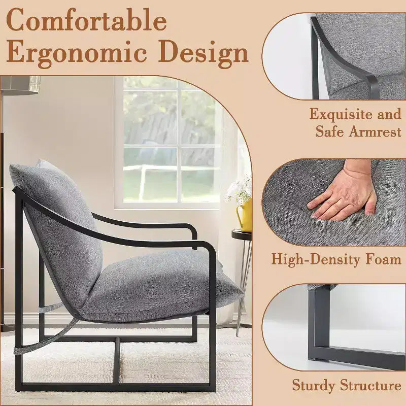 Acekool Poltrona Lounge Compatta - Versatile Seduta Singola con Cuscino per Salotto, Studio o Veranda (Disponibile in Diversi Colori)