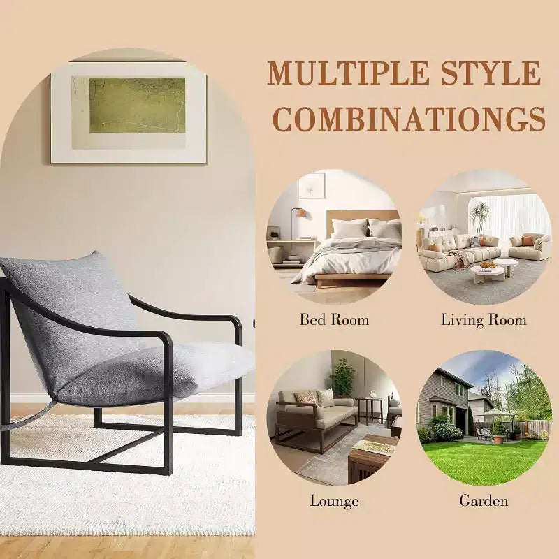 Acekool Poltrona Lounge Compatta - Versatile Seduta Singola con Cuscino per Salotto, Studio o Veranda (Disponibile in Diversi Colori)