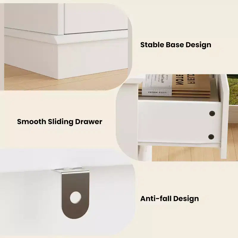 GustoWave Comò a 8 cassetti per camera da letto, cassettiera con cassetti profondi, cassettiera doppia grande per armadio con piano ampio, cassettiera orizzontale in legno