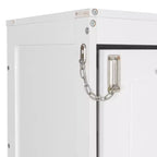 Letto a scomparsa Whisen Wood Queen Size con divano pieghevole, mensole portaoggetti integrate e luce a LED