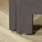 MAYEERTY Divisorio pieghevole a 4 pannelli, paravento autoportante in legno di Paulownia con ripiani portaoggetti per camera da letto e ufficio, grigio