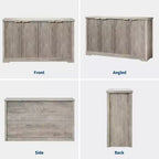 Credenza moderna in legno scanalato con 4 ante e ripiano regolabile, piano spazioso, versatile buffet e console per il caffè per la sala da pranzo