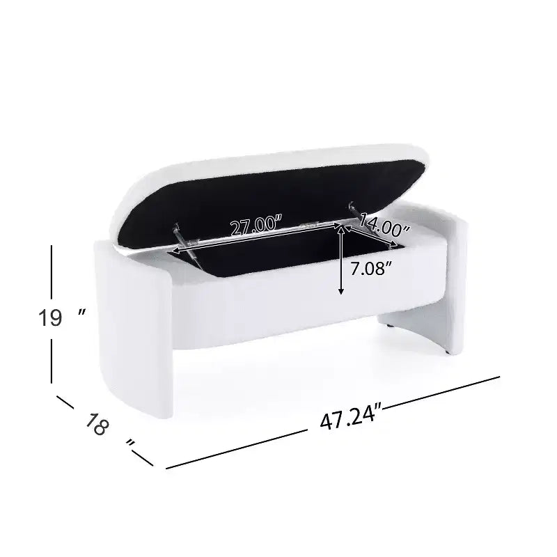 Panca Contenitore Grande Versatile TUYOHW: Spaziosa, Durevole ed Elegante per Ogni Stanza, Beige