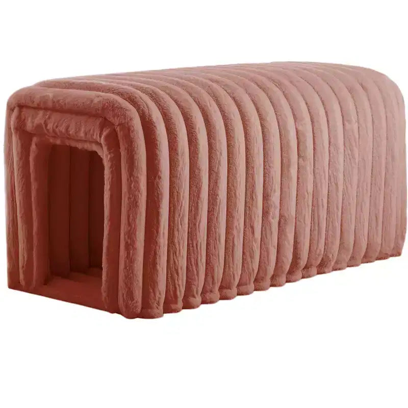 TUYOHW Poggiapiedi Contenitore Ottomano Forniture per Animali Domestici Panca in Velluto a Coste Nido del Gatto per Nascondersi per Soggiorno, Ingresso e Camera da Letto, Marrone