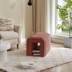 TUYOHW Poggiapiedi Contenitore Ottomano Forniture per Animali Domestici Panca in Velluto a Coste Nido del Gatto per Nascondersi per Soggiorno, Ingresso e Camera da Letto, Marrone