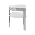 Meridian Furniture, Sedia da pranzo in tessuto Bouclé Romeo, Set da 2