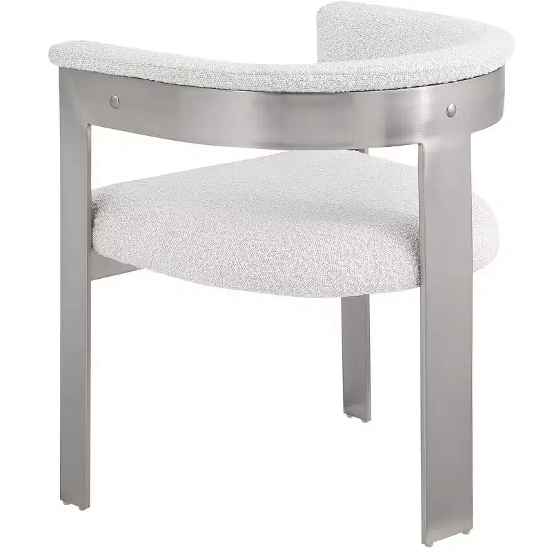 Meridian Furniture, Sedia da pranzo in tessuto Bouclé Romeo, Set da 2