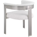 Meridian Furniture, Sedia da pranzo in tessuto Bouclé Romeo, Set da 2