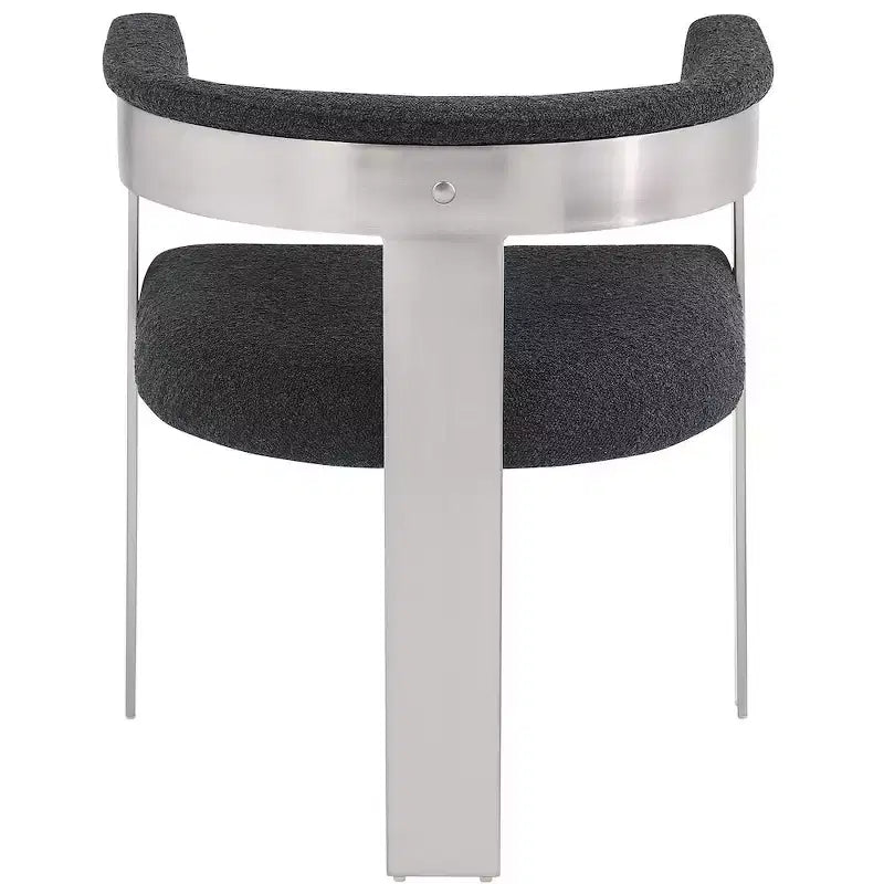Meridian Furniture, Sedia da pranzo in tessuto Bouclé Romeo, Set da 2