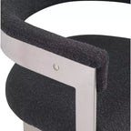 Meridian Furniture, Sedia da pranzo in tessuto Bouclé Romeo, Set da 2