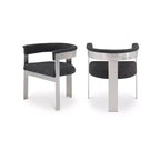 Meridian Furniture,Romeo Boucle Fabric Dining Chair, Set of 2